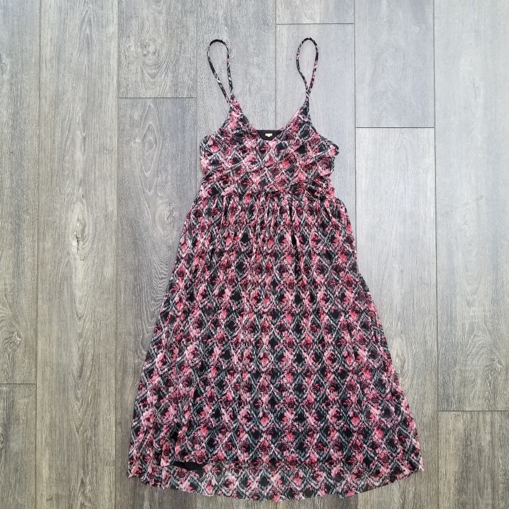 Free People Red Black Dress